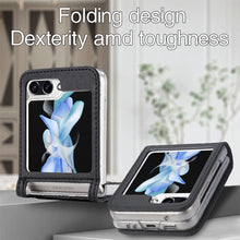 Load image into Gallery viewer, Litchi Texture PU Card Fold Back Phone Case, For Samsung Galaxy Z Flip5