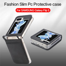 Load image into Gallery viewer, Litchi Texture PU Card Fold Back Phone Case, For Samsung Galaxy Z Flip5