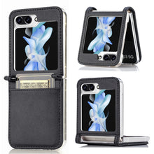 Load image into Gallery viewer, Litchi Texture PU Card Fold Back Phone Case, For Samsung Galaxy Z Flip5