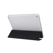 Load image into Gallery viewer, 3-folding Electric Pressed Skin Texture Horizontal Flip Shockproof Transparent TPU + PU Leather Case with Holder &amp; Pen Slot &amp; Sleep / Wake-up Function, For iPad 9.7(2018)/(2017)/Air 2/Air
