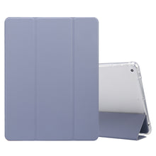Load image into Gallery viewer, 3-folding Electric Pressed Skin Texture Horizontal Flip Shockproof Transparent TPU + PU Leather Case with Holder &amp; Pen Slot &amp; Sleep / Wake-up Function, For iPad 9.7(2018)/(2017)/Air 2/Air