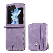 Load image into Gallery viewer, Skin-feel PU Zipper Wallet Phone Case