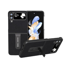 Load image into Gallery viewer, Genuine Leather Luxury Series Phone Case with Holder, For Samsung Galaxy Z Flip4, For Samsung Galaxy Z Flip5