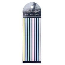 Load image into Gallery viewer, Transparent Strip Color Fluorescent Waterproof Sticky Note Long Strip Index Sticker
