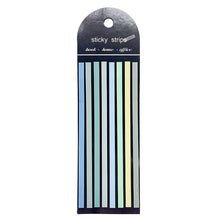 Load image into Gallery viewer, Transparent Strip Color Fluorescent Waterproof Sticky Note Long Strip Index Sticker