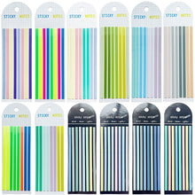 Load image into Gallery viewer, Transparent Strip Color Fluorescent Waterproof Sticky Note Long Strip Index Sticker
