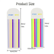 Load image into Gallery viewer, Transparent Strip Color Fluorescent Waterproof Sticky Note Long Strip Index Sticker