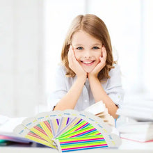 Load image into Gallery viewer, Transparent Strip Color Fluorescent Waterproof Sticky Note Long Strip Index Sticker