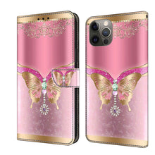 Load image into Gallery viewer, Crystal 3D Shockproof Protective Leather Phone Case, For iPhone 11 Pro, For iPhone X / XS