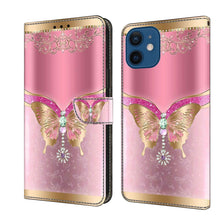 Load image into Gallery viewer, Crystal 3D Shockproof Protective Leather Phone Case, For iPhone 12 mini / 13 mini, For iPhone 12 / 12 Pro
