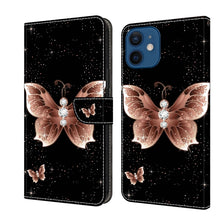 Load image into Gallery viewer, Crystal 3D Shockproof Protective Leather Phone Case, For iPhone 12 mini / 13 mini, For iPhone 12 / 12 Pro