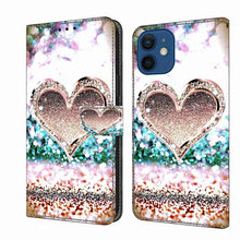 Load image into Gallery viewer, Crystal 3D Shockproof Protective Leather Phone Case, For iPhone 12 mini / 13 mini, For iPhone 12 / 12 Pro
