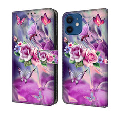 Load image into Gallery viewer, Crystal 3D Shockproof Protective Leather Phone Case, For iPhone 12 mini / 13 mini, For iPhone 12 / 12 Pro
