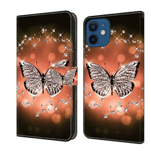 Load image into Gallery viewer, Crystal 3D Shockproof Protective Leather Phone Case, For iPhone 12 mini / 13 mini, For iPhone 12 / 12 Pro