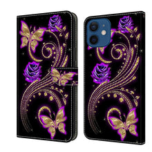 Load image into Gallery viewer, Crystal 3D Shockproof Protective Leather Phone Case, For iPhone 12 mini / 13 mini, For iPhone 12 / 12 Pro