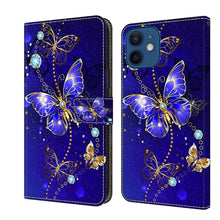 Load image into Gallery viewer, Crystal 3D Shockproof Protective Leather Phone Case, For iPhone 12 mini / 13 mini, For iPhone 12 / 12 Pro