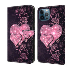 Load image into Gallery viewer, Crystal 3D Shockproof Protective Leather Phone Case, For iPhone 12 Pro Max / 13 Pro Max, For iPhone 13 Pro