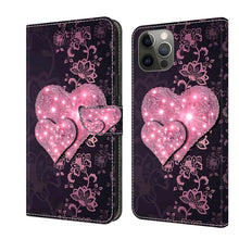 Load image into Gallery viewer, Crystal 3D Shockproof Protective Leather Phone Case, For iPhone 12 mini / 13 mini, For iPhone 12 / 12 Pro