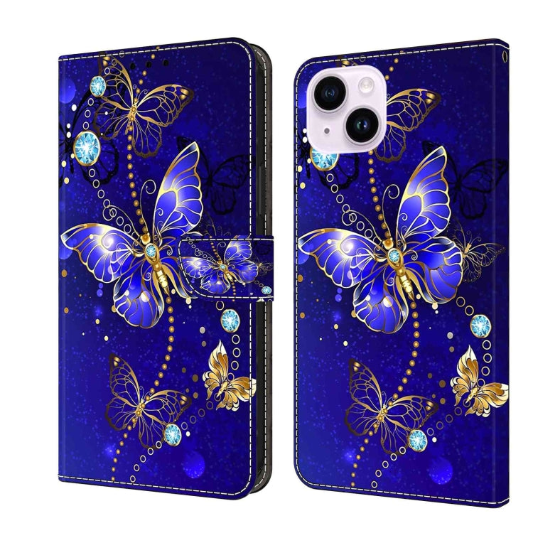 Crystal 3D Shockproof Protective Leather Phone Case, For iPhone 15 Pro Max, For iPhone 14 Plus