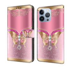 Load image into Gallery viewer, Crystal 3D Shockproof Protective Leather Phone Case, For iPhone 14 Pro Max, For iPhone 15