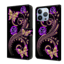 Load image into Gallery viewer, Crystal 3D Shockproof Protective Leather Phone Case, For iPhone 14 Pro Max, For iPhone 15