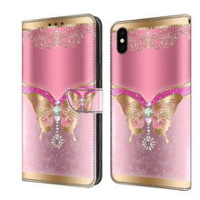 Load image into Gallery viewer, Crystal 3D Shockproof Protective Leather Phone Case, For iPhone XR, For iPhone XS Max