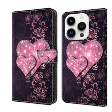 Load image into Gallery viewer, Crystal 3D Shockproof Protective Leather Phone Case, For iPhone 15 Pro, For iPhone 13 / 14