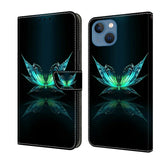 Crystal 3D Shockproof Protective Leather Phone Case, For iPhone 15, For iPhone 14 Pro Max