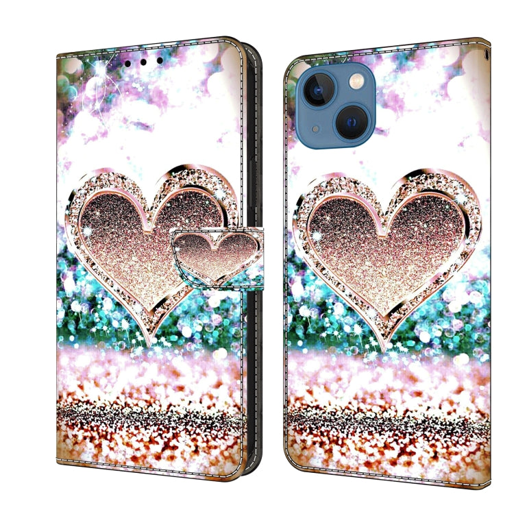 Crystal 3D Shockproof Protective Leather Phone Case, For iPhone 15, For iPhone 14 Pro Max