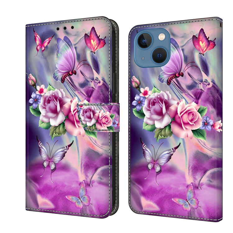 Crystal 3D Shockproof Protective Leather Phone Case, For iPhone 15, For iPhone 14 Pro Max