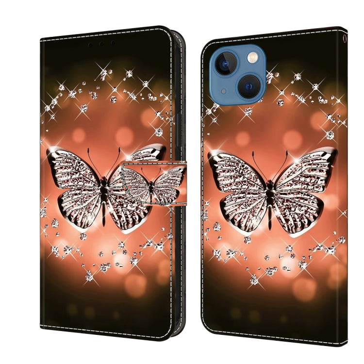 Crystal 3D Shockproof Protective Leather Phone Case, For iPhone 15, For iPhone 14 Pro Max
