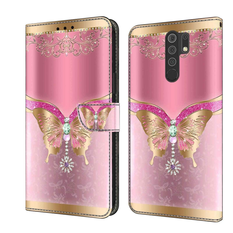 Crystal 3D Shockproof Protective Leather Phone Case, For Xiaomi Redmi 9, For Xiaomi Redmi 9C