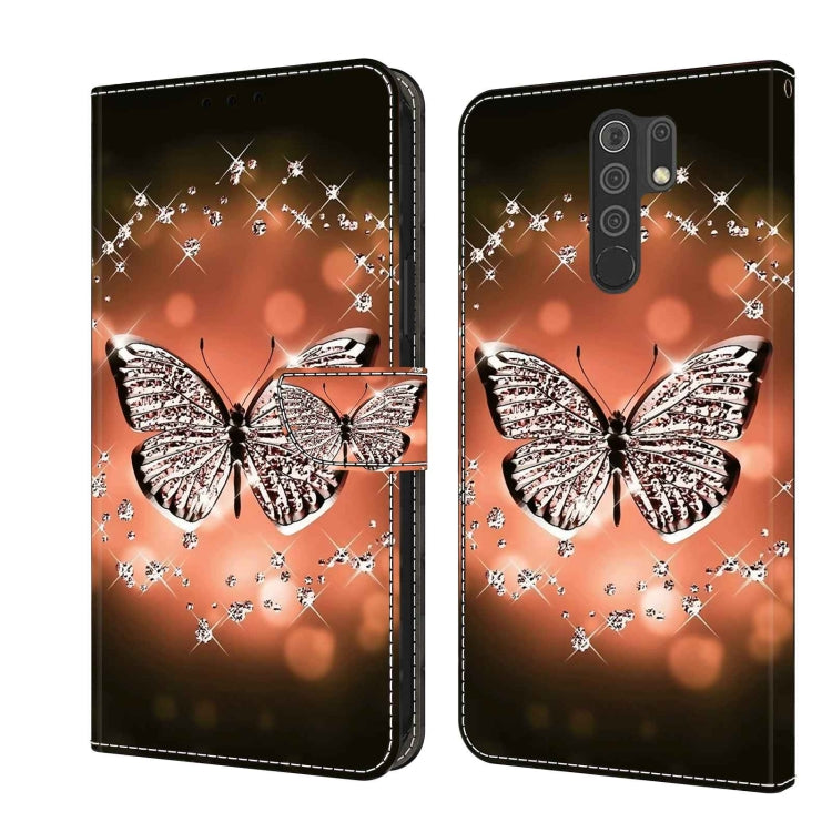 Crystal 3D Shockproof Protective Leather Phone Case, For Xiaomi Redmi 9, For Xiaomi Redmi 9C