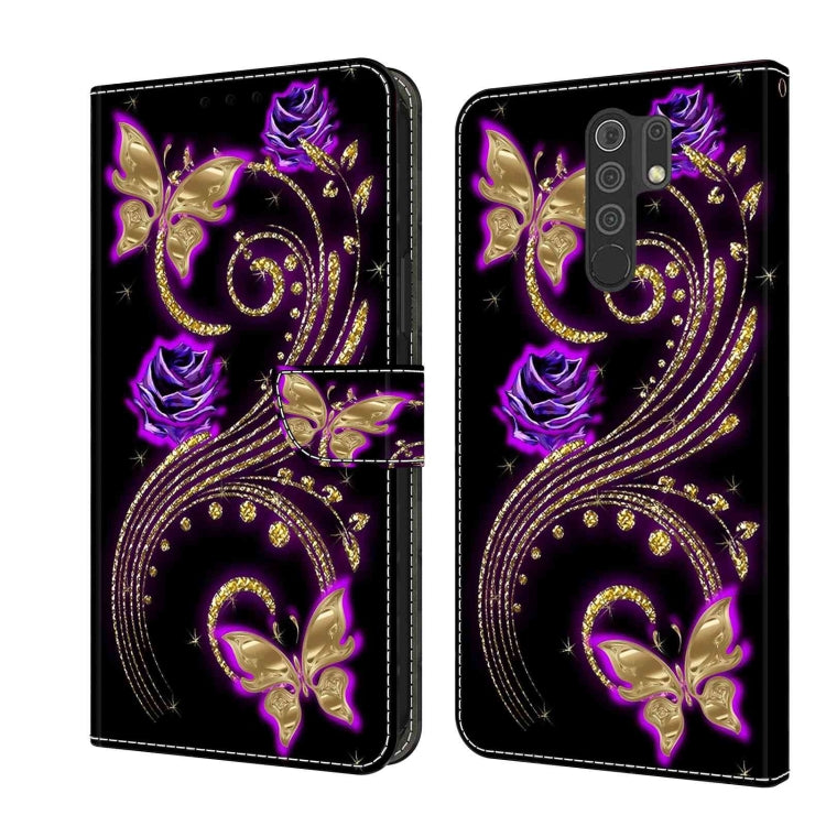 Crystal 3D Shockproof Protective Leather Phone Case, For Xiaomi Redmi 9, For Xiaomi Redmi 9C