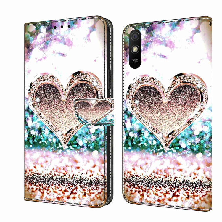 Crystal 3D Shockproof Protective Leather Phone Case, For Xiaomi Redmi 9T, For Xiaomi Redmi 9A