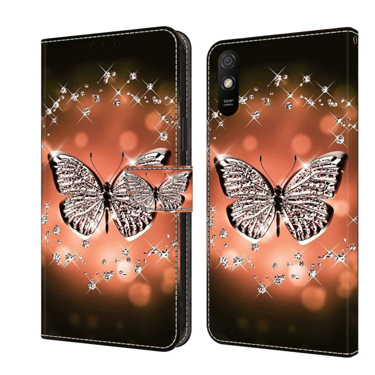 Crystal 3D Shockproof Protective Leather Phone Case, For Xiaomi Redmi 9T, For Xiaomi Redmi 9A