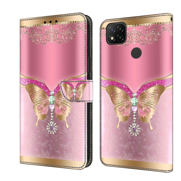 Crystal 3D Shockproof Protective Leather Phone Case, For Xiaomi Redmi 9, For Xiaomi Redmi 9C