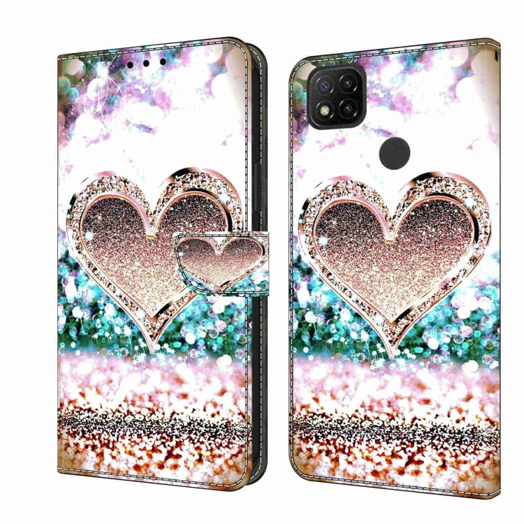 Crystal 3D Shockproof Protective Leather Phone Case, For Xiaomi Redmi 9, For Xiaomi Redmi 9C