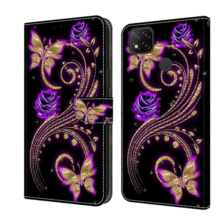 Crystal 3D Shockproof Protective Leather Phone Case, For Xiaomi Redmi 9, For Xiaomi Redmi 9C