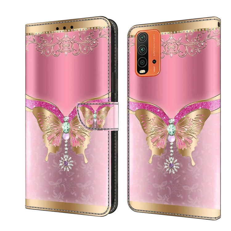 Crystal 3D Shockproof Protective Leather Phone Case, For Xiaomi Redmi 9T, For Xiaomi Redmi 9A