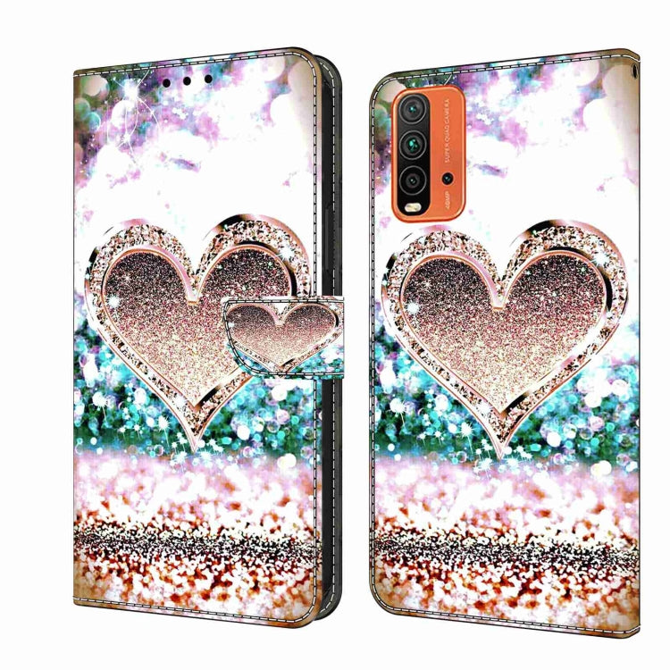 Crystal 3D Shockproof Protective Leather Phone Case, For Xiaomi Redmi 9T, For Xiaomi Redmi 9A