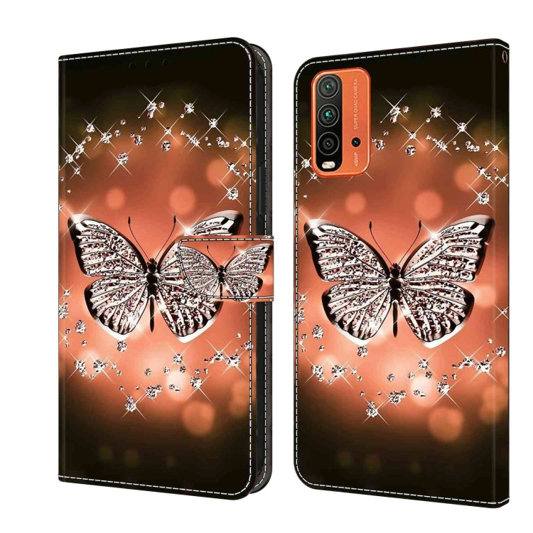Crystal 3D Shockproof Protective Leather Phone Case, For Xiaomi Redmi 9T, For Xiaomi Redmi 9A