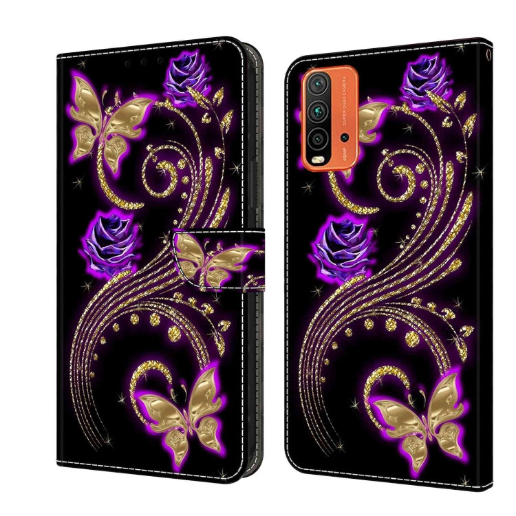 Crystal 3D Shockproof Protective Leather Phone Case, For Xiaomi Redmi 9T, For Xiaomi Redmi 9A