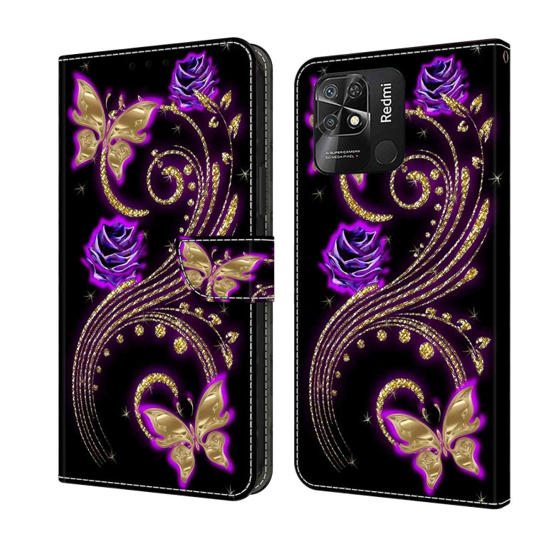 Crystal 3D Shockproof Protective Leather Phone Case, For Xiaomi Redmi Note 11 Global, For Xiaomi Redmi 10C