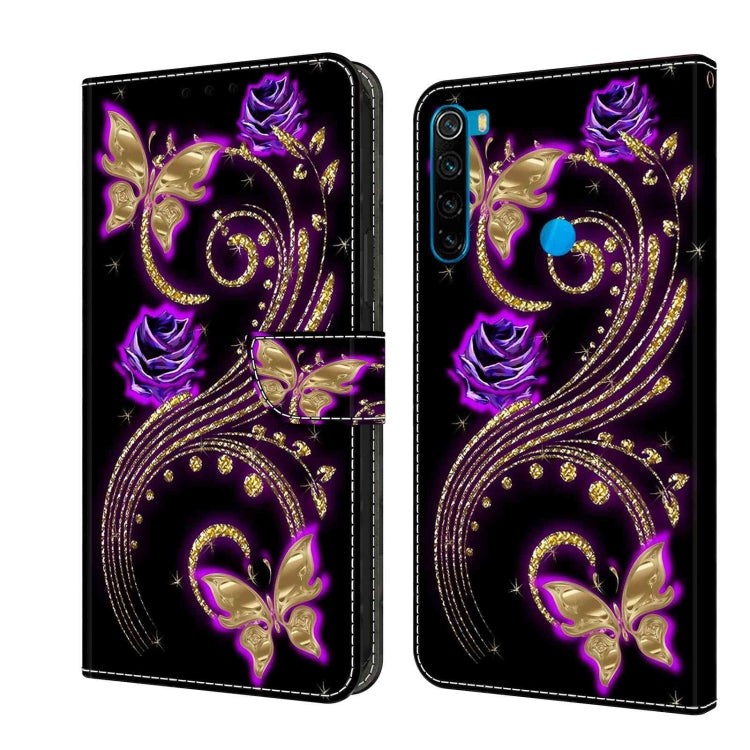 Crystal 3D Shockproof Protective Leather Phone Case, For Xiaomi Redmi Note 8T, For Xiaomi Redmi Note 8