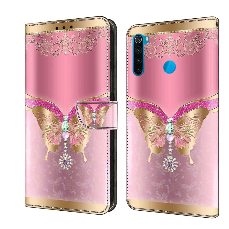 Crystal 3D Shockproof Protective Leather Phone Case, For Xiaomi Redmi Note 8T, For Xiaomi Redmi Note 8