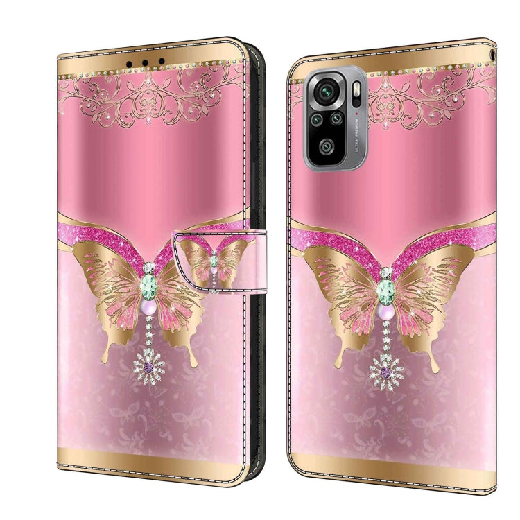 Crystal 3D Shockproof Protective Leather Phone Case, For Xiaomi Redmi Note 10 5G, For Xiaomi Redmi Note 10 4G