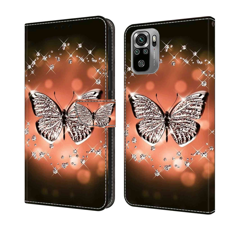 Crystal 3D Shockproof Protective Leather Phone Case, For Xiaomi Redmi Note 10 5G, For Xiaomi Redmi Note 10 4G