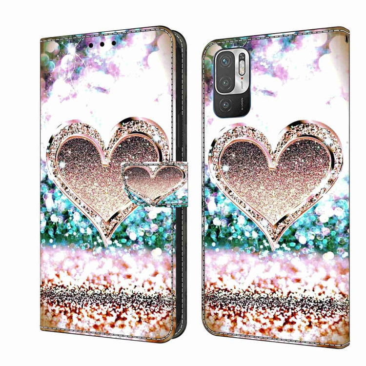 Crystal 3D Shockproof Protective Leather Phone Case, For Xiaomi Redmi Note 10 5G, For Xiaomi Redmi Note 10 4G