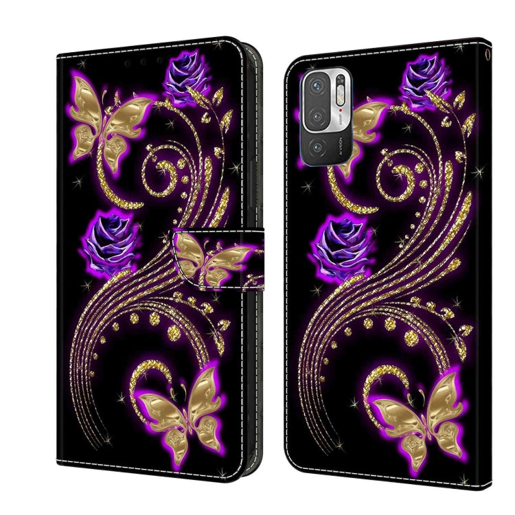 Crystal 3D Shockproof Protective Leather Phone Case, For Xiaomi Redmi Note 10 5G, For Xiaomi Redmi Note 10 4G